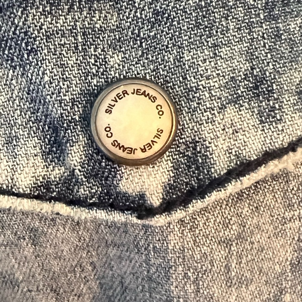 Silver Jeans Co. Denim Shirt SZ SM - Picture 9 of 11